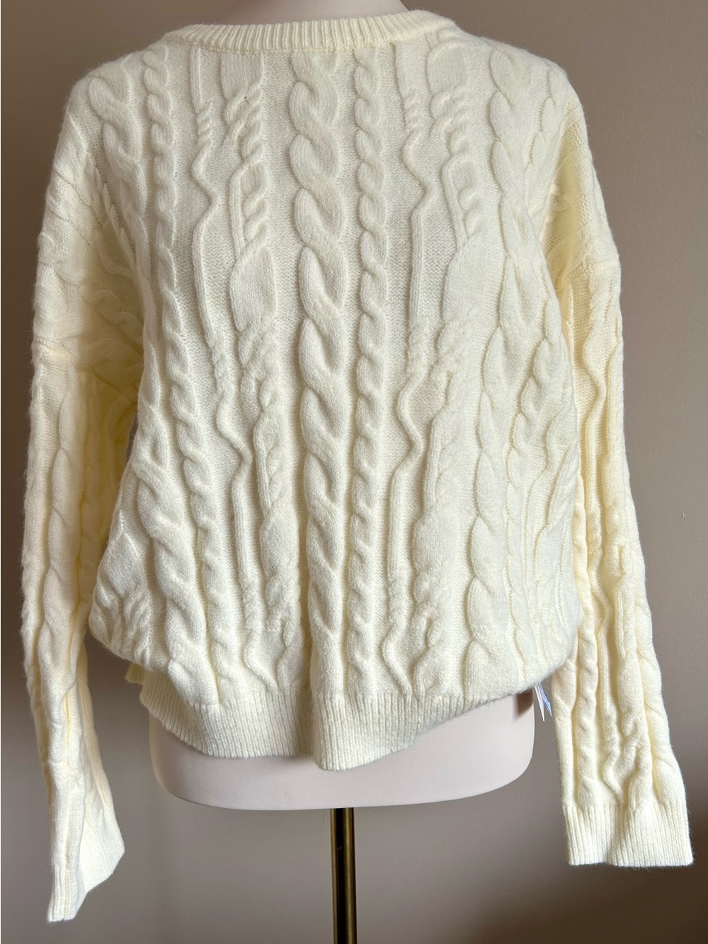 NWT - Cider Cream Multi-Cable Knit Pullover - Picture 10 of 15